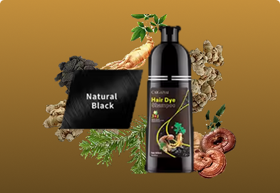 Natural Black Hair Dye Shampoo